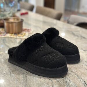 Uggs Disquette Fur Platform Sz 7 - Great Condition